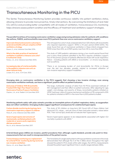 transcutaneous monitoring in the PICU: clinical utility and impact